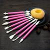 9pcs Baking Tools Flower Carving Group Cake Tools Decorative Pen Turn Sugar Tools Modeling Knife