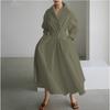 Elastic High-waisted Slimming Temperament Preppy Cardigan Dress