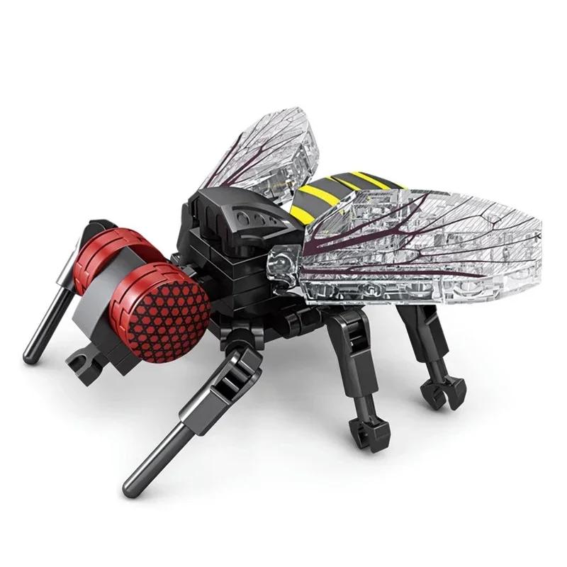 Creative Building Blocks Insect Model Bee Dragonfly Ant Mantis Children'S Assembled Toys Interesting Animal Ornaments Gifts Kids
