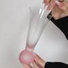 Creative Transparent Glass Drink Cup Horn-shaped Ball Shape Bottom Glass Milkshake Cup INS Style Ice Cream Cup Smoothie