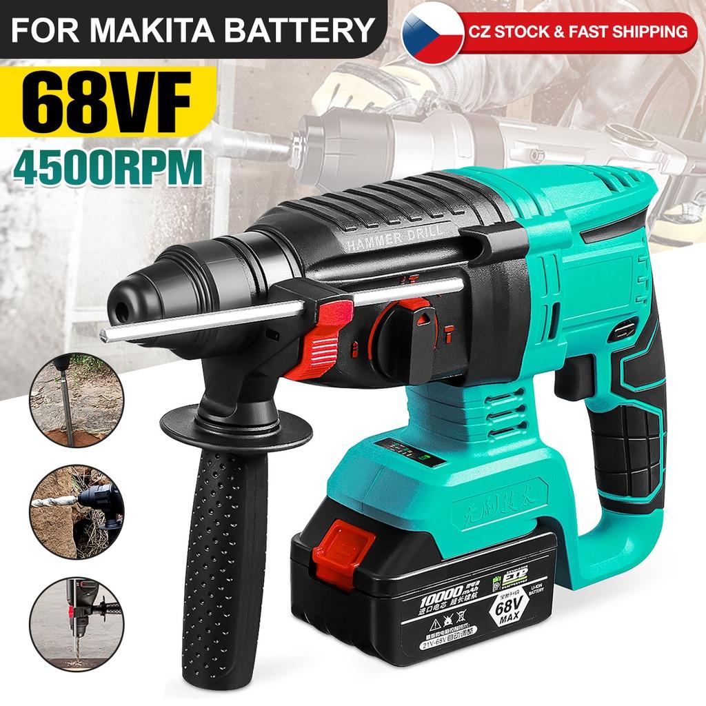 Brushless Electric Rotary Hammer Rechargeable Multifunction Electric Hammer Impact Power Drill 31x6x20cm