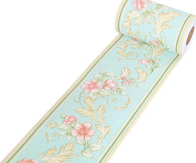 Yoillione Removable Trim Border Masking Waterproof Wallpaper Embossed Rose Kitchen Nordic Waterproof Wall for Living and Entryways Garden 10cm Wide X