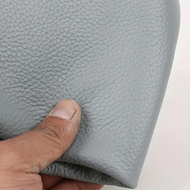 Cuero genuino, patrón de lichi coloreado, cuero de vaca de capa superior, bolsa de cuero hecha a mano para bricolaje de 1,5 mm, tarjetero, leat de cojín de mesa