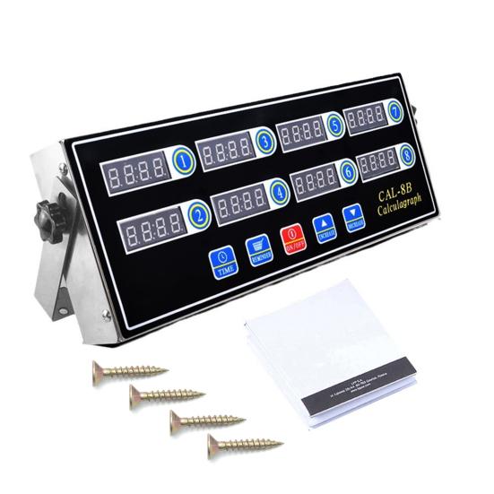 Kitchen Timer Stainless Steel Casing Digital Countdown Timer with 8-Channel LED Display Professional Calculagraph Timer