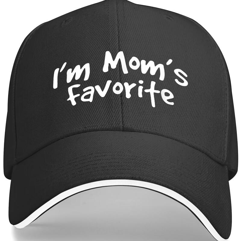 Im Moms Favorite Slogan Baseball Cap Polyester Casual Adjustable Baseball Cap for Adults