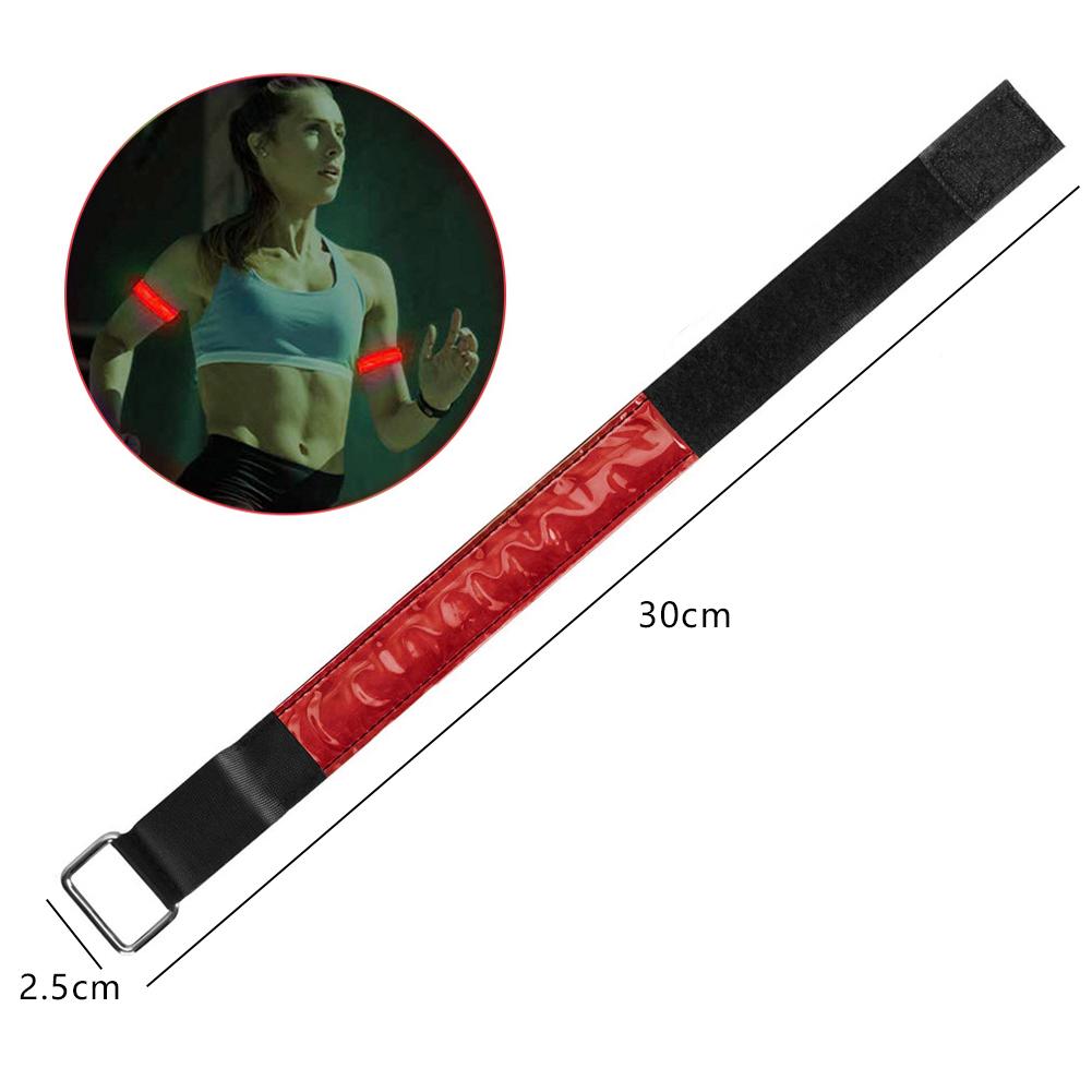 Night Running Armband LED Light Outdoor Sports USB Rechargeable Safety Belt Arm Leg Warning Wristband Cycling Bike Bicycle Light