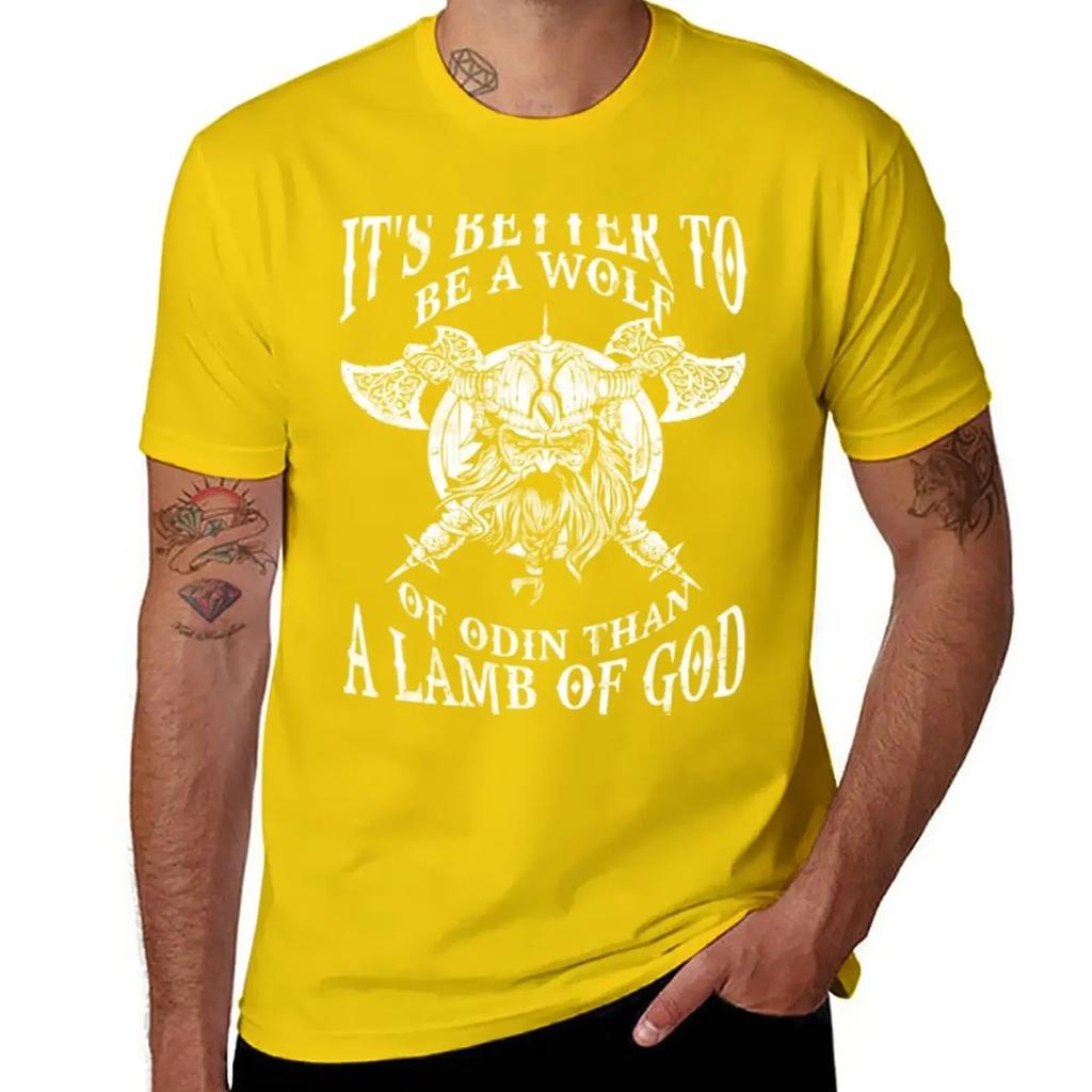 Be a wolf of Odin - Better than a lamb of God T-Shirt tees hippie clothes plain plain white t shirts