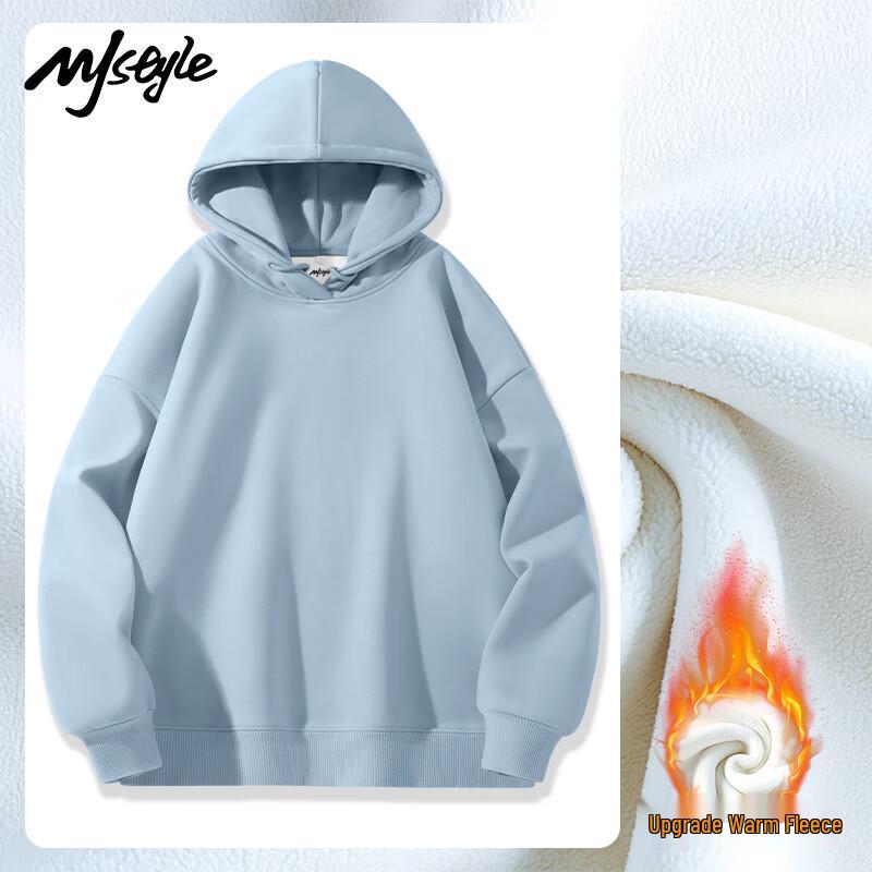 MJ STYLE Damen Kapuzen-Fleece-Sweatshirt mit Kordelzug