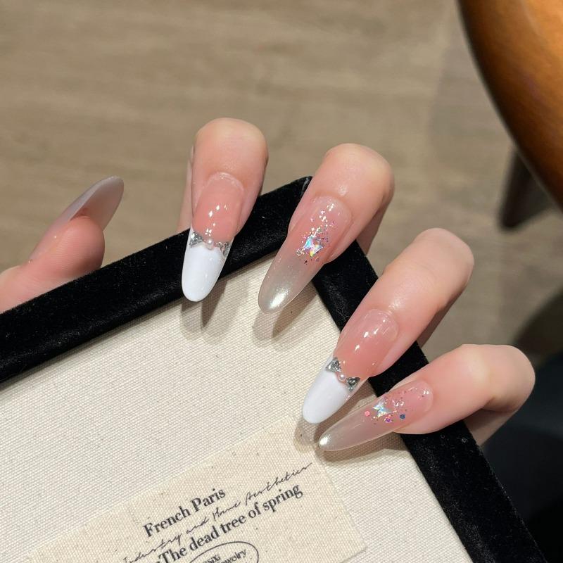Cat's Eye Wearing Nail Pure Hand-made Nail Piece Fake Nail Wearing Nail Piece Advanced Sense Thin Dog Long