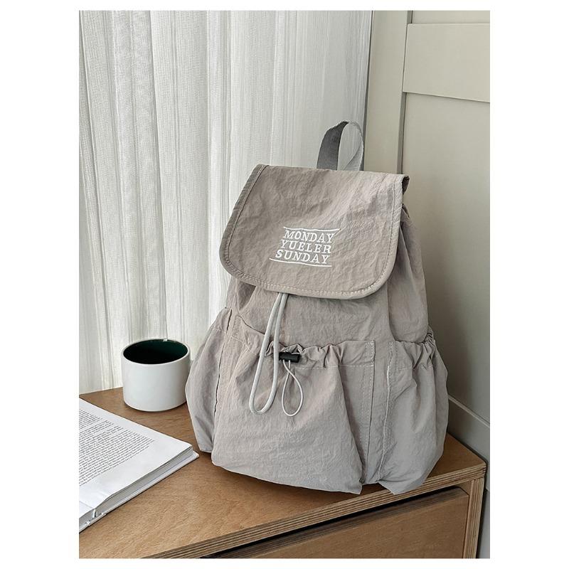 School Bag New High-value Niche Design Drawstring Backpack Junior High School Students Lightweight Travel Mountaineering Backpack