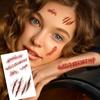Halloween Temporary Tattoos Realistic Tattoo Stickers Halloween Party DIY Bloody Halloween Decorations Halloween Look 1PC