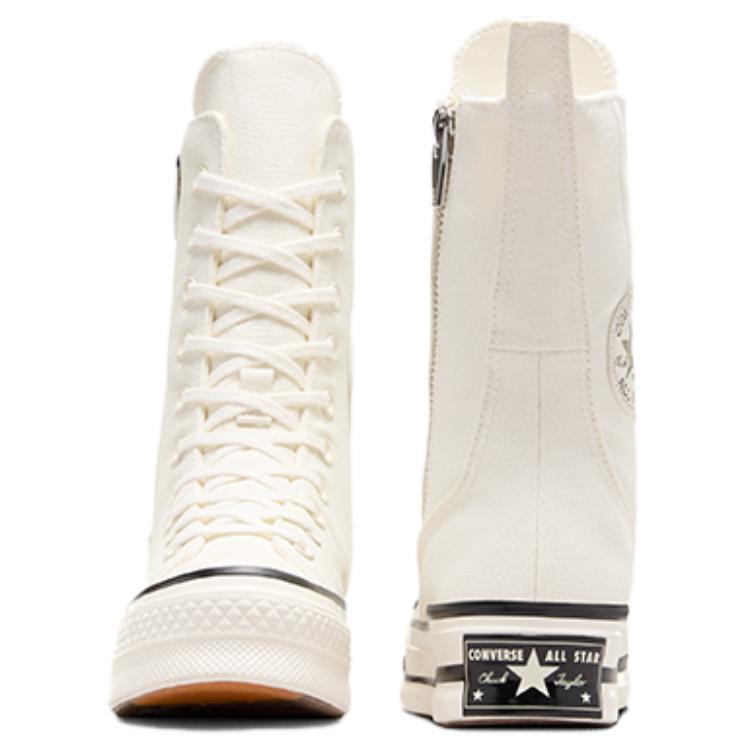 Converse Chuck 70 Plus X-High Deconstructed Egret White Unisex Platform Boots A08261C