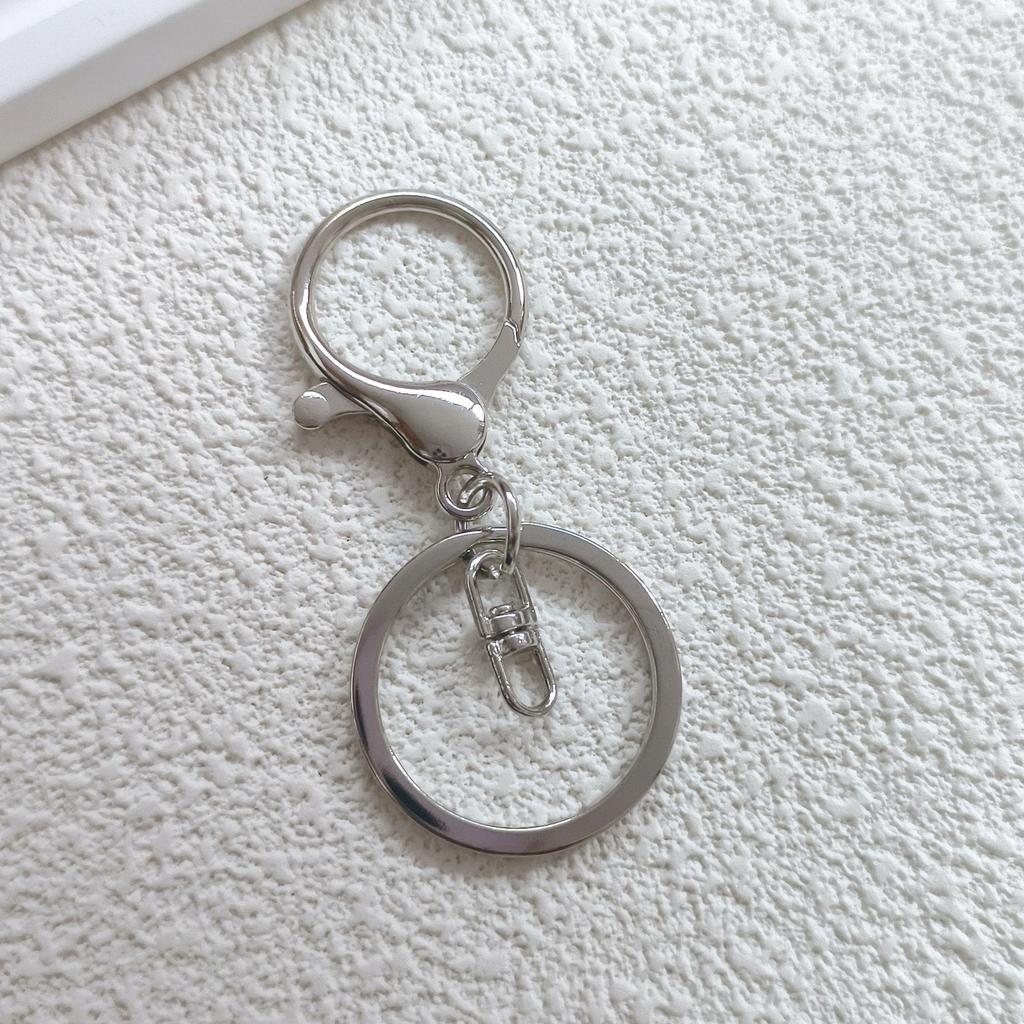 Zinc Alloy Lobster Clasp Keychain Set - 3-Piece Metal Keychain Accessories for DIY Bags, Toys, Dolls, Pendants.