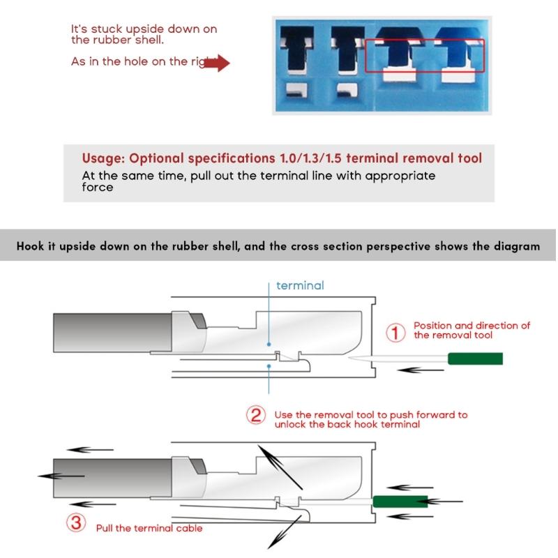 Automobiles Car Terminal Removal Release Pin Electrical Wiring Crimp Connector Pin Repair Removal Hand Tool Accessories
