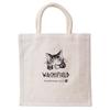 WACHIFIELD T2O Tote Bag, Medium, A4 Document Capacity, Cat Design, Women's Walking Tote, Jute, WTJJ-02A, Natural White