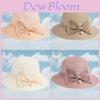 Classic Straw Hat With Large Brim And Bow For Summer Outdoor Sun Protection