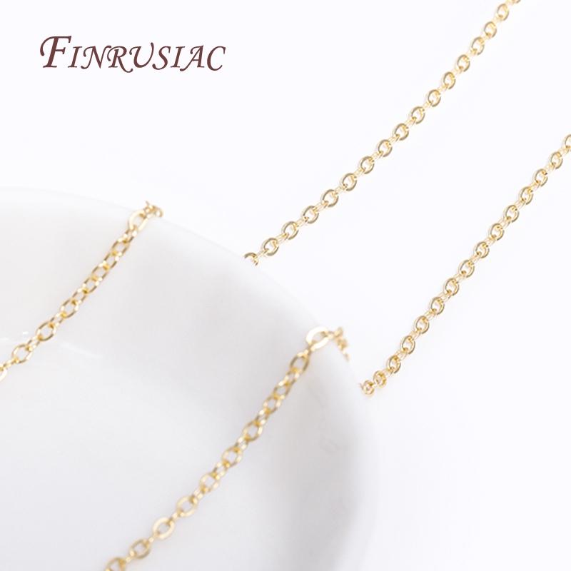Wholesale Bulk Metal Chains 18K Gold Plated Metal O Shape 2.0MM Thin Chains For DIY Handmade Jewelry Making Accessories
