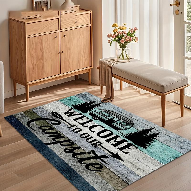 Modern Printed Kitchen Floor Mats, Washable Anti-Slip Carpet for Laundry Room Corridors, Entrance Door Pads, Home Decor