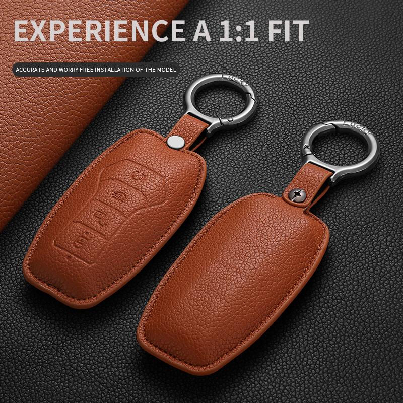 Leather Car Key For BYD Qin Yuan UP Han Song Don SEAL Sea Lion Seagull 06EV e3 06GT 06DM 05DM Xia Summer Protect Cover Accessory
