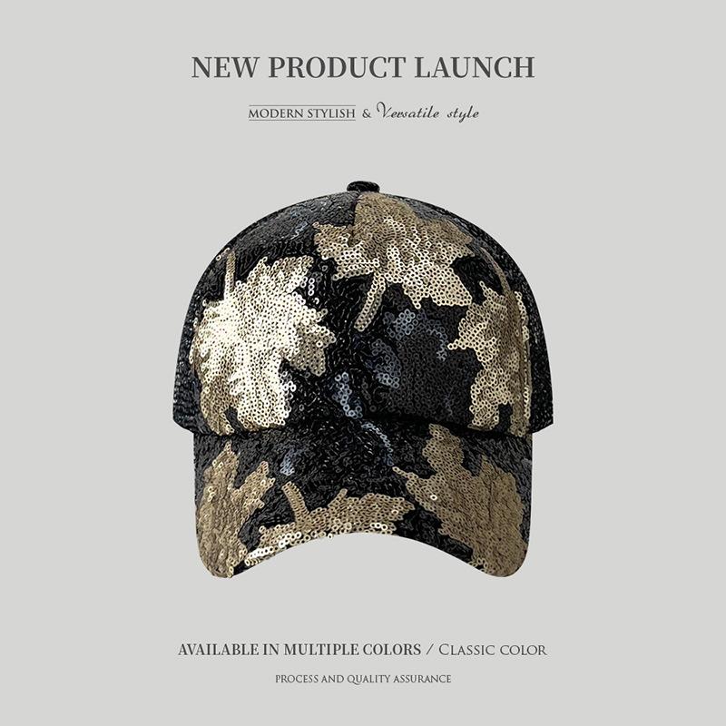 Летняя женская бейсболка с пайетками, солнцезащитная кепка с язычком утки, дышащая сетчатая кепка, солнцезащитная кепка one size чёрный