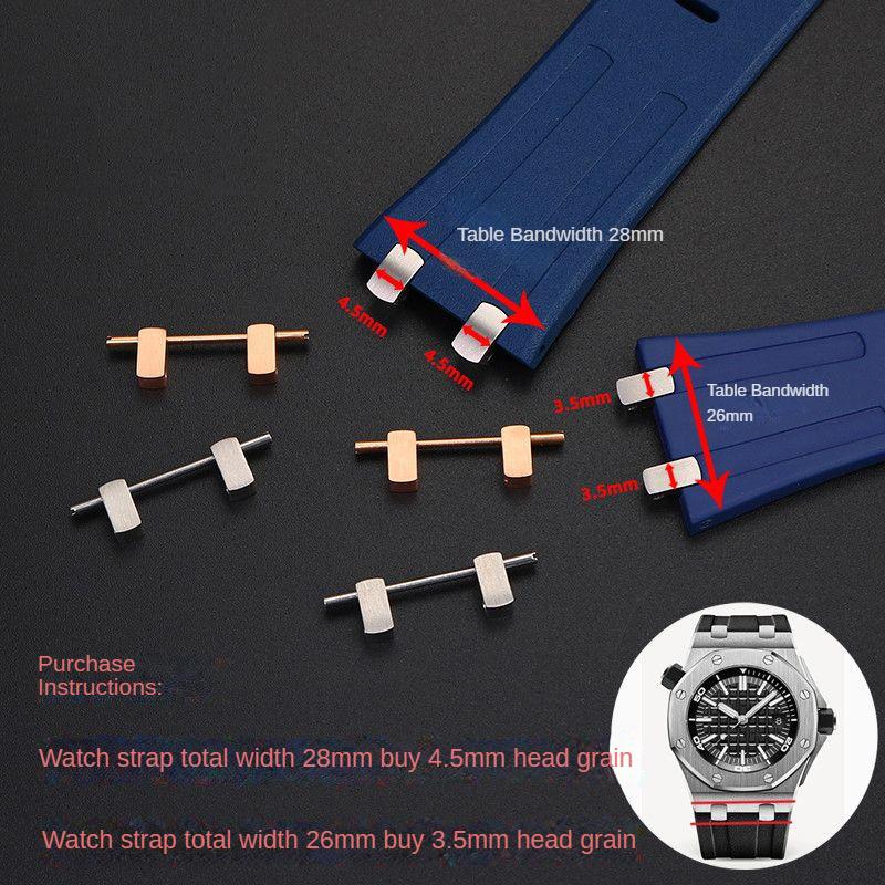 4 Screws 2 Links Metal Kit For Audemars and Piguet AP Royal Oak 15400 15710 Offshore Strap Steel Particles 3.5mm 4.5mm End Link