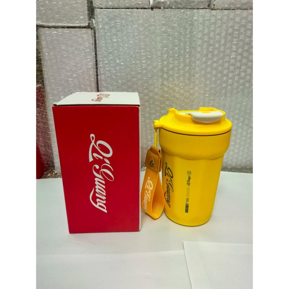 

Американская кофейная чашка из нержавеющей стали 316 восьмиугольной формы, чашка-термос со шнурком, портативная, с высокой эстетической ценностью, двухслойная 400-600ml жёлтый