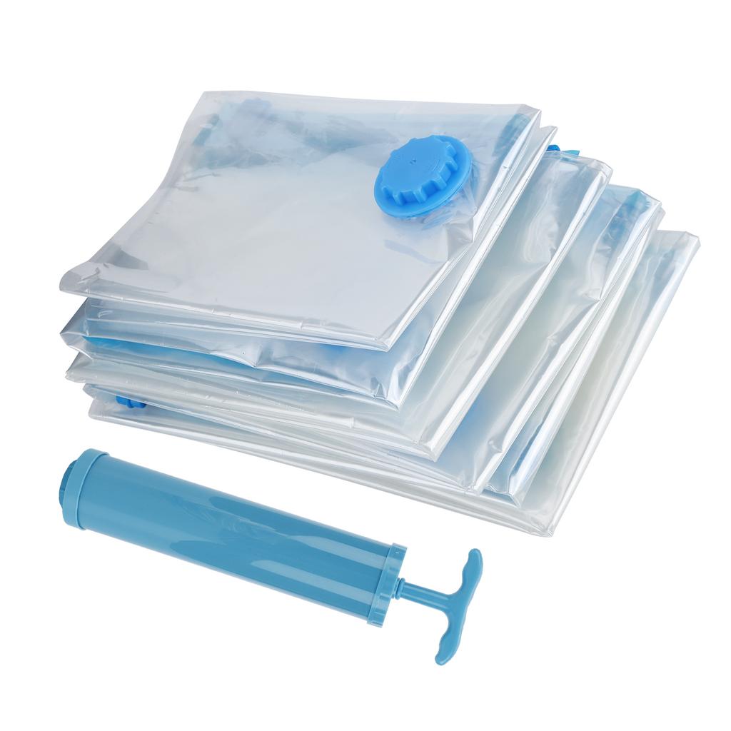 6 Stück Steppdecken Vakuum Aufbewahrungsbeutel Transparent Reise Decke Kleidung Vakuum Komprimierter Beutel(Vakuum