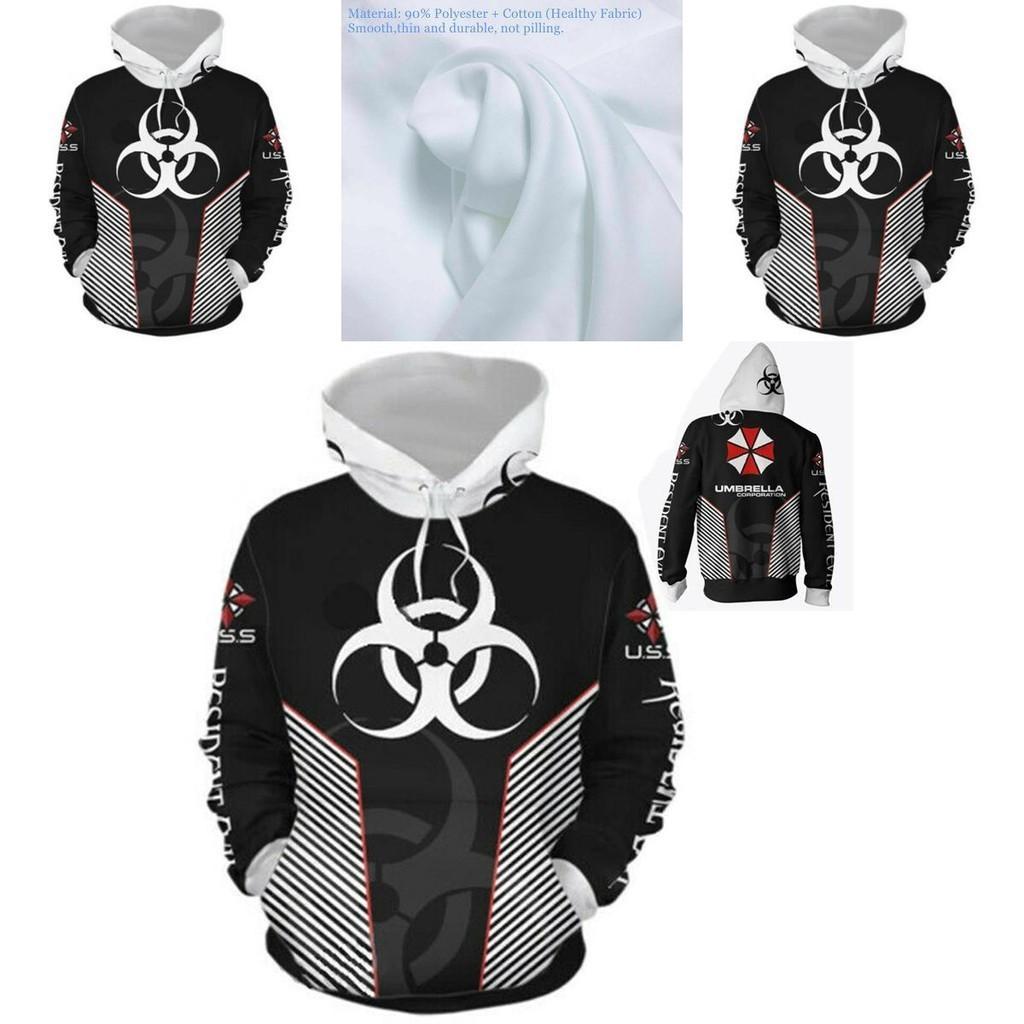 Ond Beboer Umbrella Corporation Hettegenser Cosplay Jakke Genser 3D Kåpe Trykk