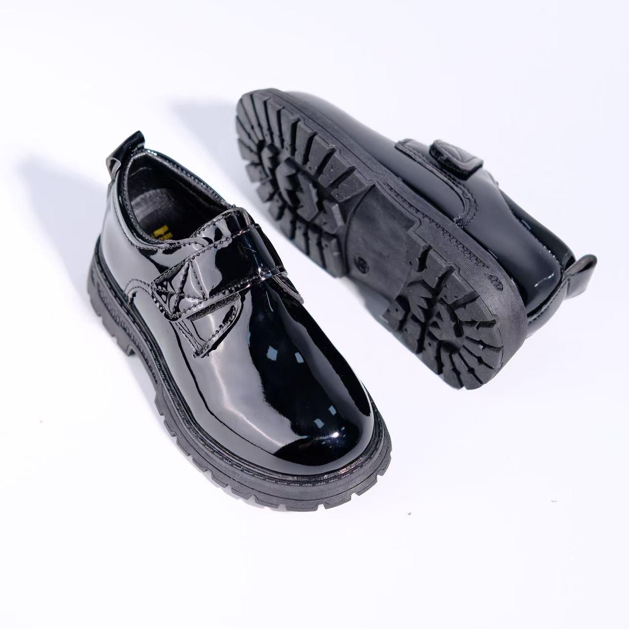 

New Black Leather School & Performance Shoes for Children - African & Academy Style 25-30 (Min. 6 pcs)