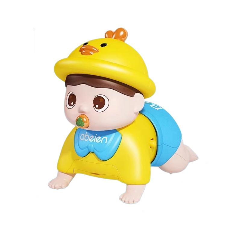 Electric Crawling Doll: Baby Educational Toy for Crawling, Head Lifting, and Speaking Practice (0-1 Year)