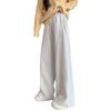Wide leg pants women's spring and autumn new high waist drape loose casual straight sweatpants gray banana pants