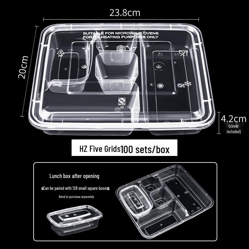 Disposable Compartmented Meal Prep Containers