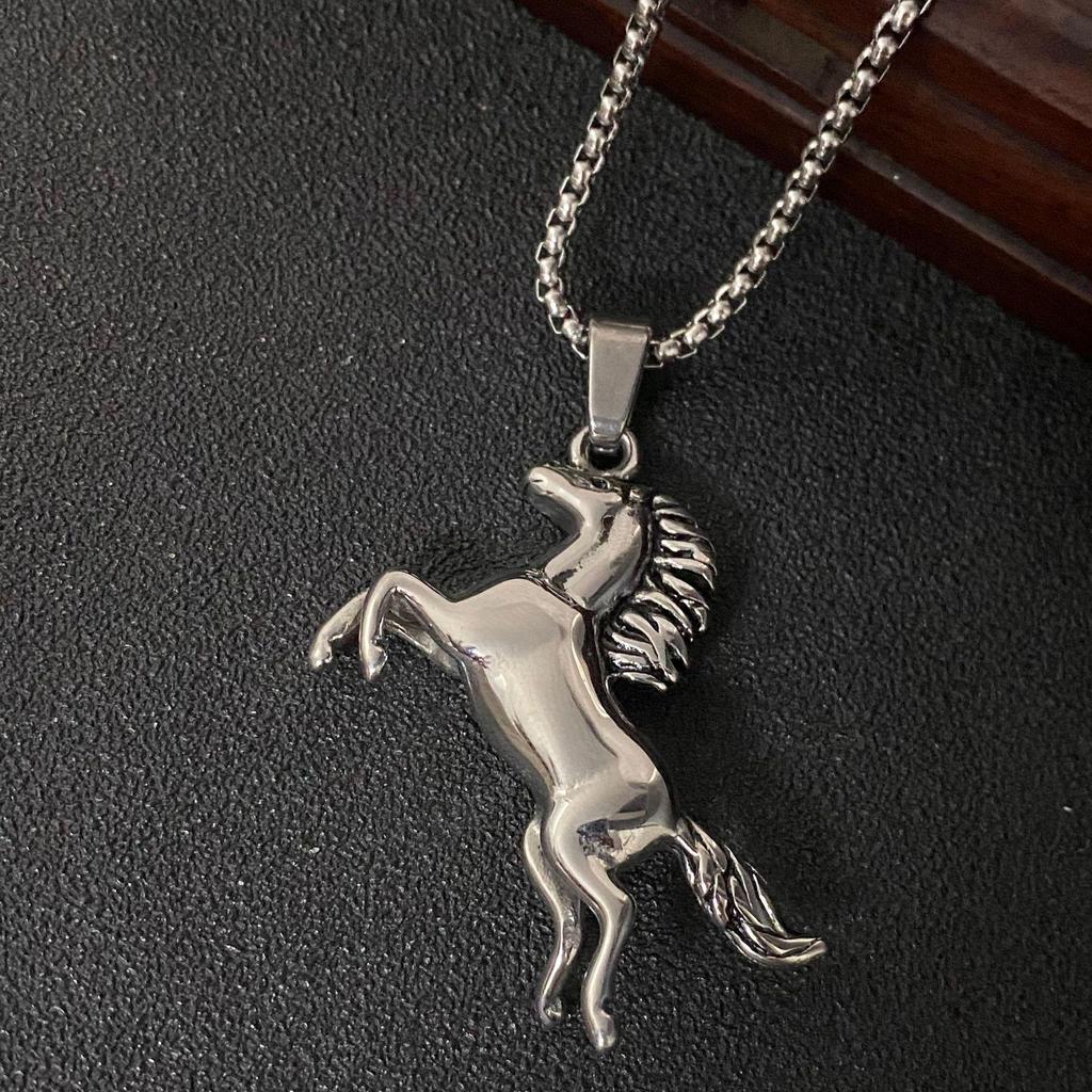 Stainless Steel Plated Creative DIY Jewelry Accessories Horse Pendant