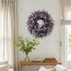 Lifelike Artificial Lavender Wreath Fresh Simulated Garland Spring Wreath  Front Door