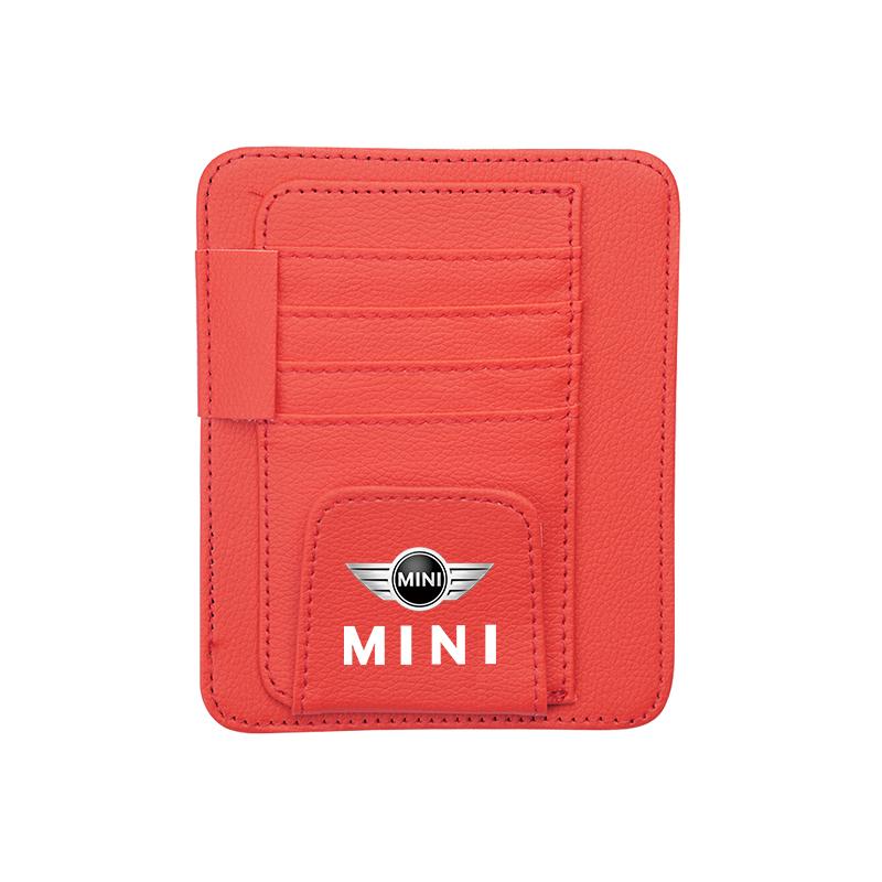 Car PU Leather Sun Visor Sunglasses Ticket Card Storage Bag Accessories For BMW Mini Works Cooper F54 F55 F56 F57 F60 R50 R52