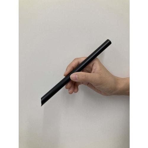 Shibase Kogyo 646 Straws, for Piercing Tapioca Lids, Straight with Angled Tip, 12mm x 18cm Diameter, Unwrapped, 130 Straws, Black, Made in Japan