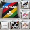 Racing CColnagoS BicycleCushion Cover Soft Plush Fabric DoubleSided Printed Sofa Cushion Cover for All Seasons Home Decor Gift