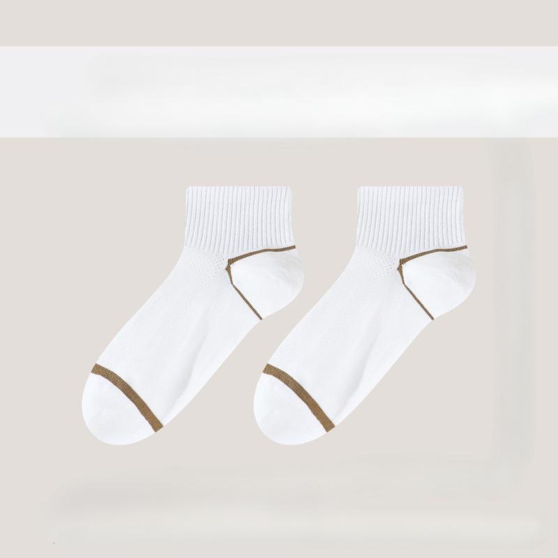 

Женские носки в весенне-летнем стиле, тонкие, из чистого хлопка, дышащая сетка, антибактериальные, с защитой от запаха 1 pair коричневый