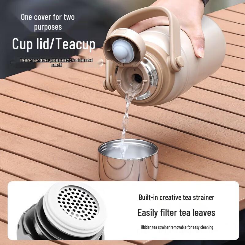 HAERS 1L 316 Stainless Steel Portable Insulated Bottle