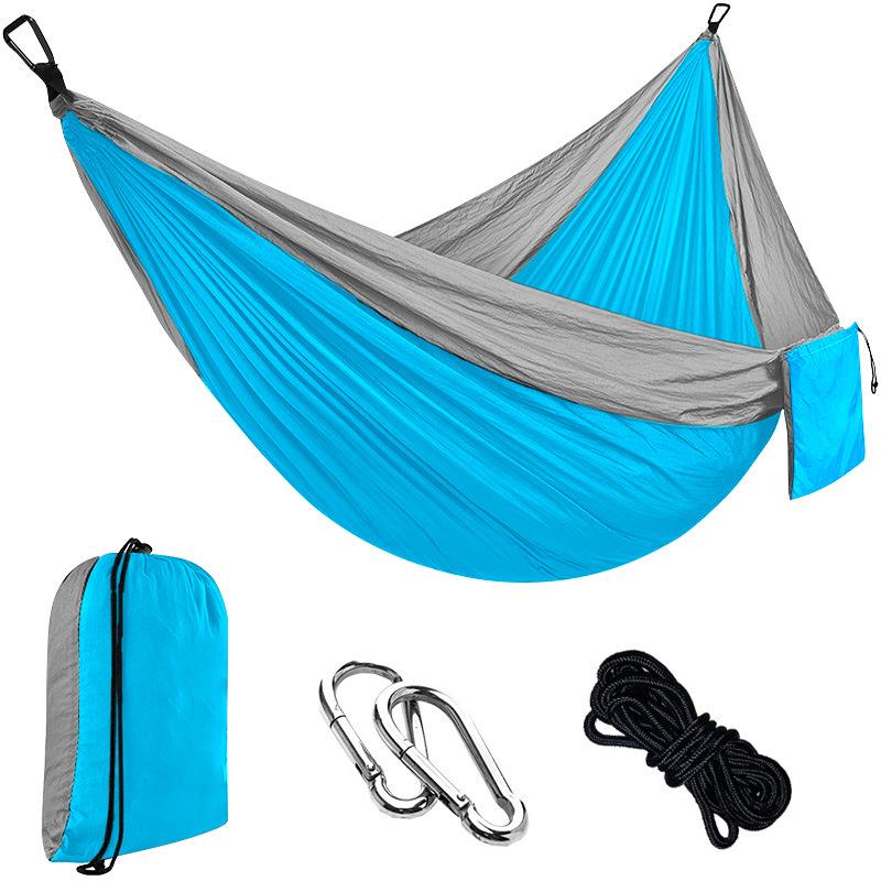 Portable Nylon Parachute Camping Hammock Swing Chair (Single/Double)
