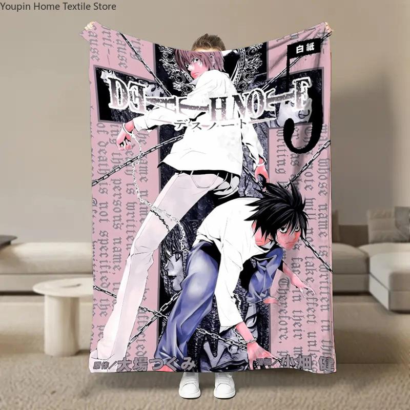 8 Size Aanime-Death-Note Flannel Blanket Fluffy Children and Adults Sofa Plush Bedspread Throw Lunch Blanket for Sofa Bed Gift