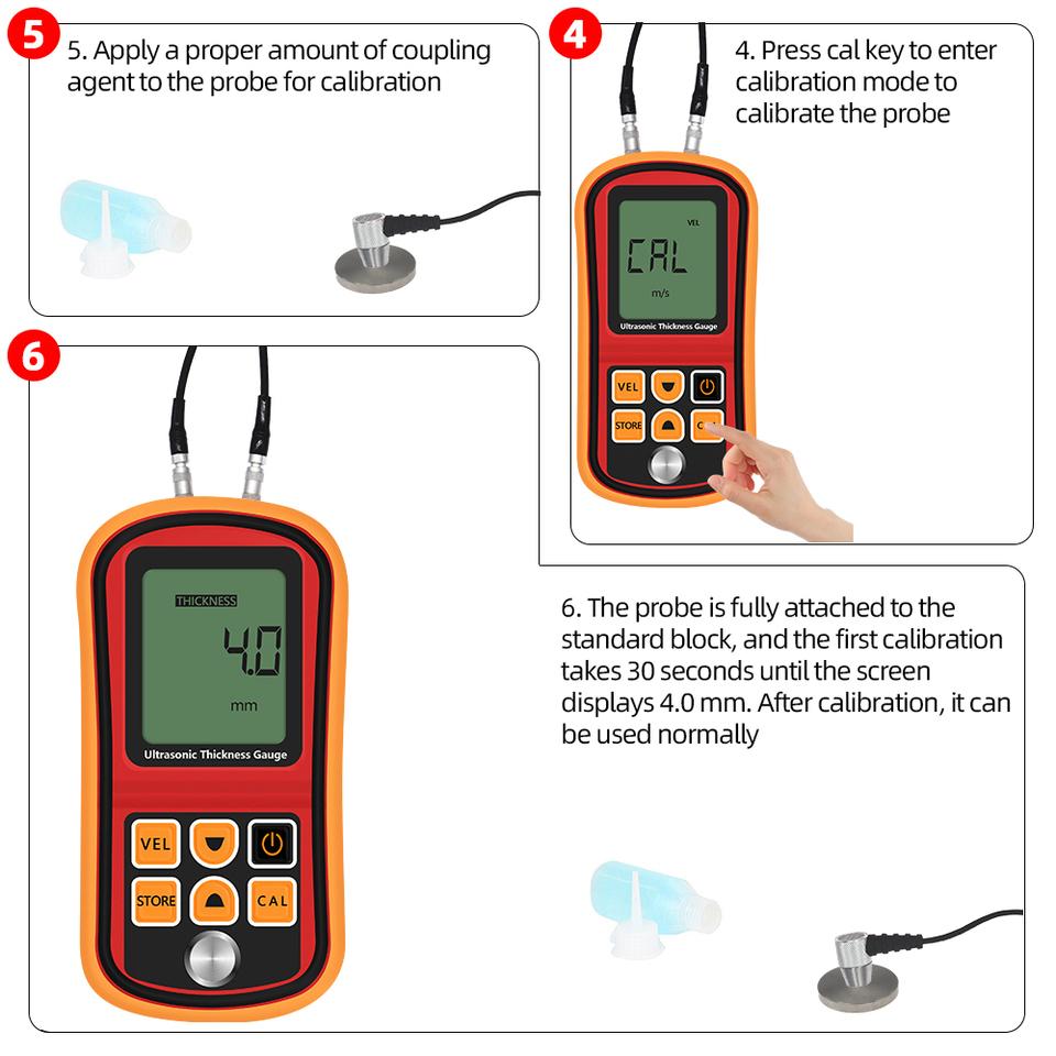 GM100 Ultrasonic Thickness Gauge Steel/pipe Testing Voice Sound Velocity Meter 1.2 200MM 30%OFF Standard Accuracy Mainland China