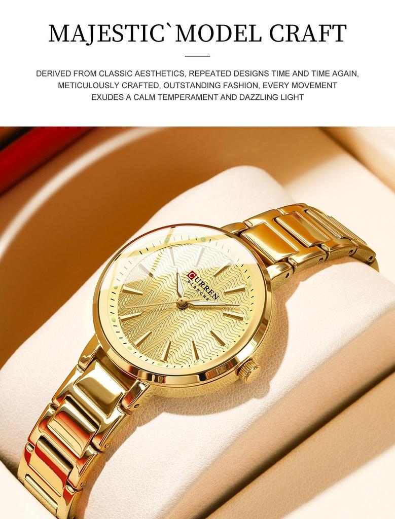 CURREN 9109 Women's Waterproof Quartz Watch - Simple, Casual Design with Small Dial