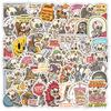 50 New Skull Graffiti Stickers Mobile Phone Computer Waterproof Decorative Stickers Creative DIY Skull Stickers
