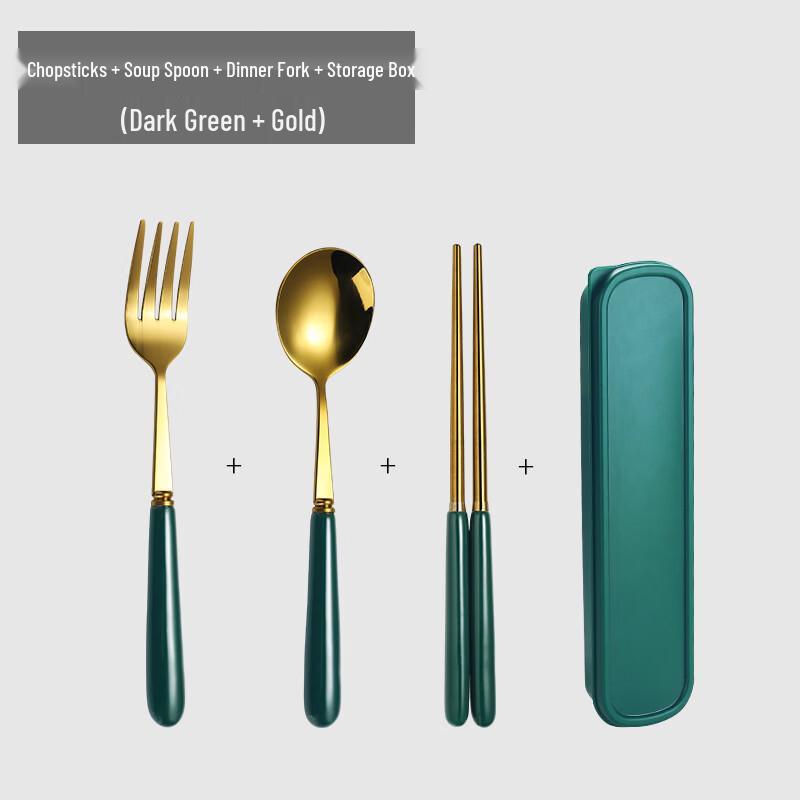 ZISIZ Nordic Style Gold Stainless Steel Cutlery Set
