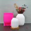 Striped Designs Silicone Vase Molds Makeup Brush Organizers Moulds Suitable for Making Flowerpot and Makeup Brush Holder