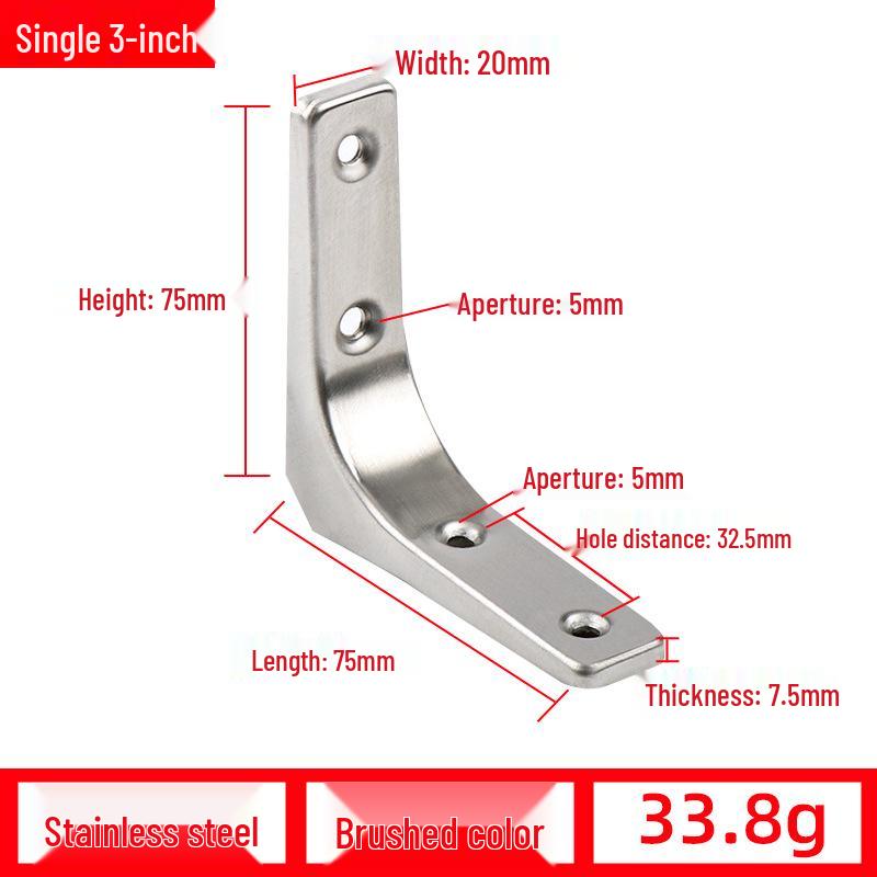 Triangular Wall Shelf Bracket: Bent, Load-Bearing Iron Support for Storage Racks