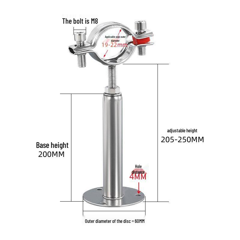 Stainless Steel Pipe Fixing Bracket Clamp for Gas and Water Pipes