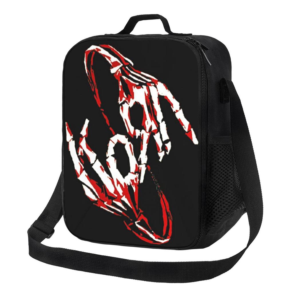 Korn Rockband Logo Geïsoleerde Lunchtas voor School Bento Opslag Voedseldozen Draagbare Container Koeler Thermische Lunchbox Tote