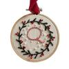 DIY Embroidered Christmas Ornaments Personalized Initial A–Z Monogram Embroidery Set Mini Handmade Christmas Embroidery Kit for Beginners